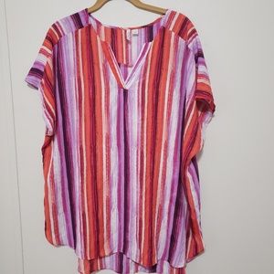 🔥Vertical striped flowing blouse